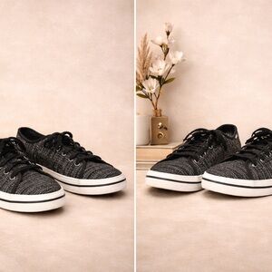 Keds Black Knit Lace-Up Sneakers | Size 8.5 | Casual Everyday Comfort